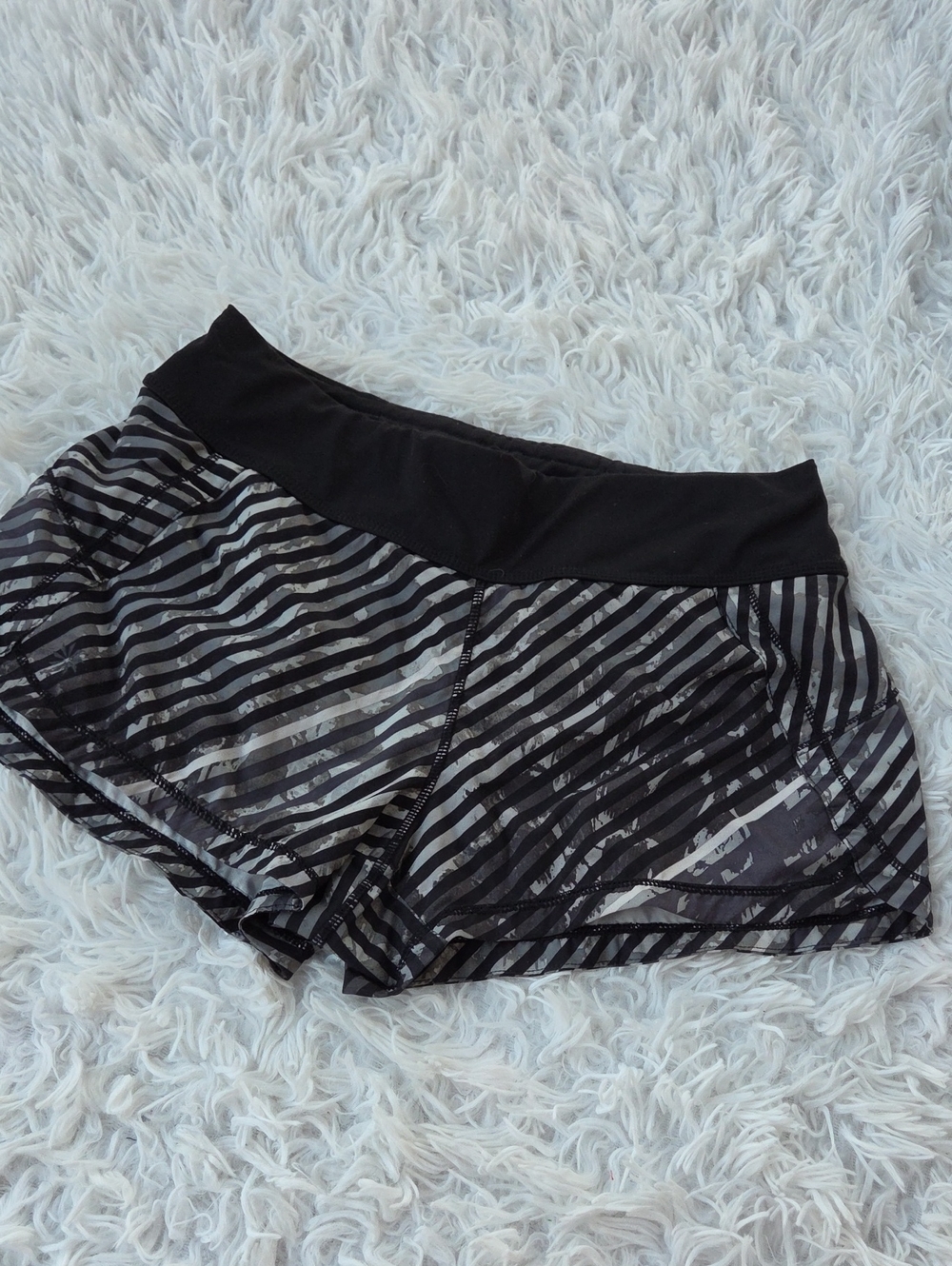 Athleta Black XS Workout Shorts with Subtle Logo